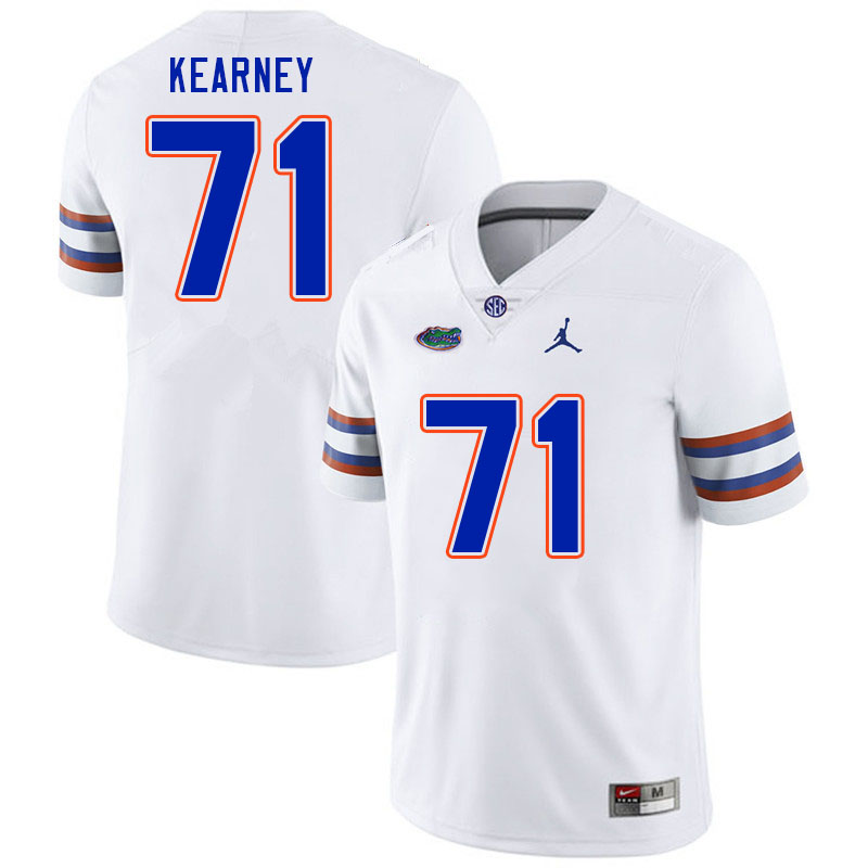 Men #71 Roderick Kearney Florida Gators College Football Jerseys Stitched-White - Click Image to Close